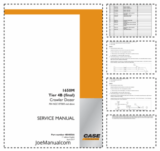 CASE 1650M Tier 4B Crawler Dozer Service Manual PIN NGC107000 and Above
