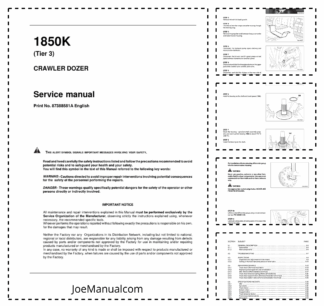 CASE 1850K Tier 3 Crawler Dozer Service Manual 87388581A