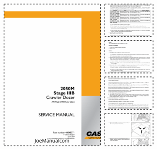 CASE 2050M Stage IIIB Crawler Dozer Service Manual PIN NGC109000 and Above