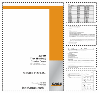 CASE 2050M Tier 4B Crawler Dozer Service Manual PIN NGC109000 and Above