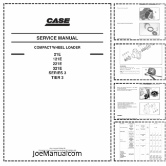 CASE 21E 121E 221E 321E Series 3 Tier 3 Wheel Loader Service Manual