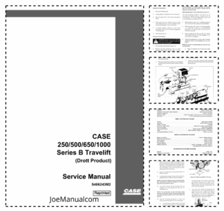 CASE 250 500 650 1000 Series B Travelift Service Manual
