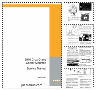 CASE 2510 Cruz-Crane Carrier Mouted Service Manual