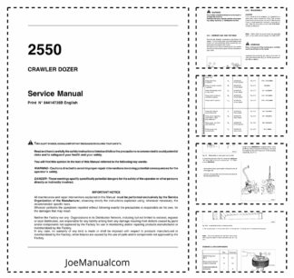 CASE 2550 Crawler Dozer Service Manual