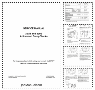 CASE 327B 330B Artuculated Dump Truck Service Manual