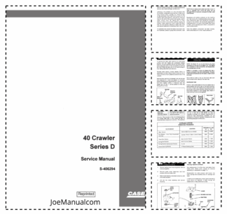CASE 40 Crawler Excavator Series D Service Manual S406294
