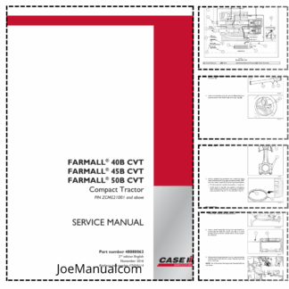 CASE 40B 45B 50B CVT Compact Tractor Service Manual ZCME21001 and Above