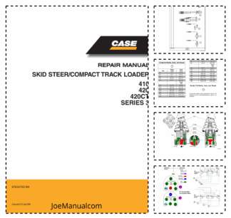 CASE 410 420 420 CT Series 3 Skid Steer Compact Track Loader Service Manual 87634765NA