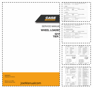 CASE 521E Tier 3 Wheel Loader Service Manual 84243970