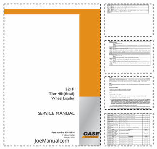 CASE 521F Tier 4B Wheel Loader Service Manual 47955970