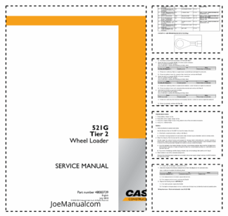 CASE 521G Tier 2 Wheel Loader Service Manual 48083739