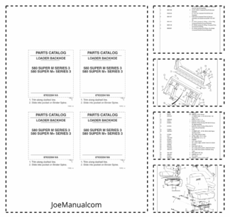 CASE 580 Super M 580 Super M+ Series 3 Backhoe Loader Parts Catalog 87632284NA