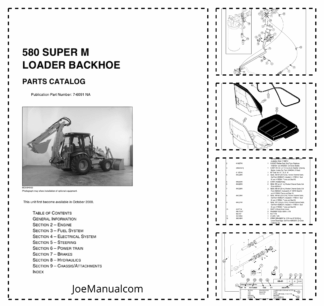 CASE 580 Super M Backhoe Loader Parts Catalog 7-6091NA