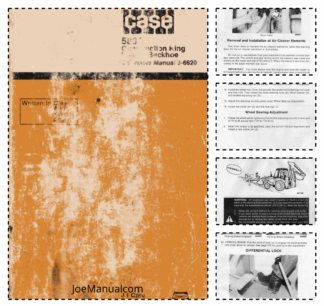 CASE 580D Construction King Backhoe Loader Operator Manual