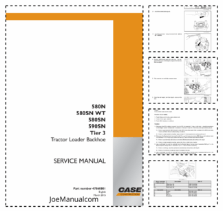 CASE 580N 580SN WT 590SN Tier 3 Backhoe Loader Service Manual