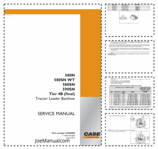 CASE 580N 580SN WT 590SN Tier 4B Backhoe Loader Service Manual