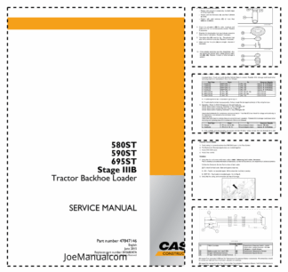 CASE 580ST 590ST 695ST Stage IIIB Backhoe Loader Service Manual 47847146