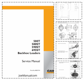CASE 580T 580ST 590ST 695ST Backhoe Loader Service Manual 84581914