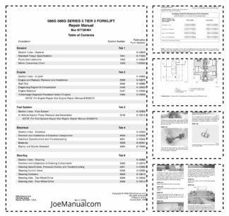 CASE 586G 588G Series 3 Tier 3 Forklift Repair Manual