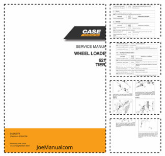 CASE 621E Tier 3 Wheel Loader Service Manual