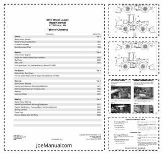CASE 621E Wheel Loader Repair Manual 87723028