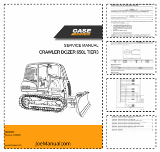 CASE 650L Tier 3 Crawler Dozer Service Manual 84276960
