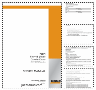 CASE 750M Tier 4B Crawler Dozer Service Manual PIN NHC101150 and Above