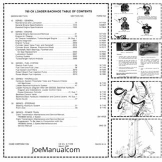 CASE 780 CK Backhoe Loader Service Manual 9-71439