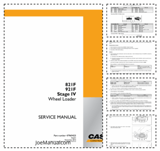 CASE 821F 921F Stage IV Wheel Loader Service Manual 47969425