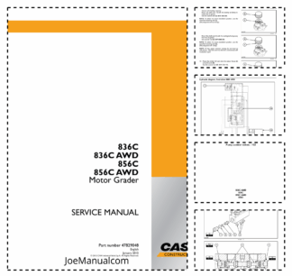 CASE 836C 856C AWD Motor Grader Service Manual 47829048