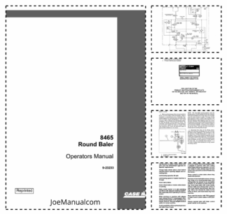 CASE 8465 Round Baler Operators Manual 9-23233