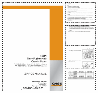 CASE 850M Tier 4A Crawler Dozer Service Manual PIN NDDC NEDC NFDC NFC