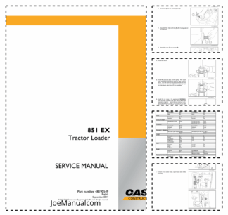 CASE 851 EX Tractor Loader Service Manual 48190549