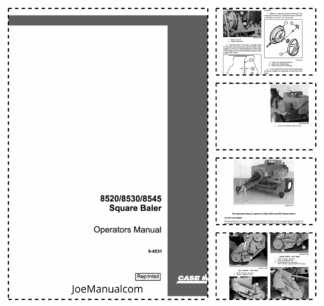 CASE 8520 8530 8545 Square Baler Operators Manual 6-4531