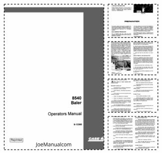 CASE 8540 Baler Operators Manual 9-13360