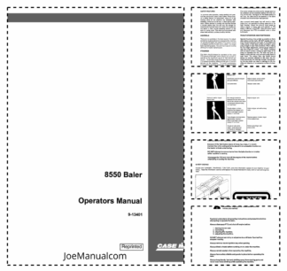 CASE 8550 Baler Operators Manual 9-13401