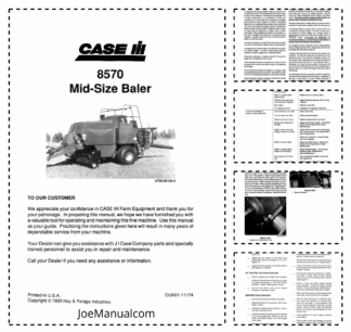 CASE 8570 Mid-Size Baler Operation Manual CUN01-11174