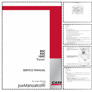 CASE 85C 95C 105C Tractor Service Manual NA EU