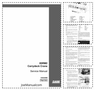 CASE 85RM2 Carrydeck Crane Service Manual S406205M2