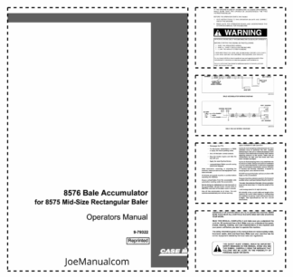 CASE Bale Accumulator for 8576 Mid-Size Baler Operators Manual 9-79322