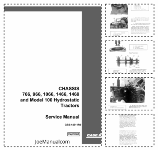 CASE CHASSIS 766 966 1066 1466 1468 and Model 100 Hydrostatic Tractors Service Manual