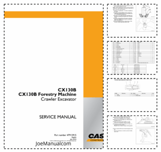 CASE CX130B Crawler Excavator Forestry Machine Service Manual 47915915