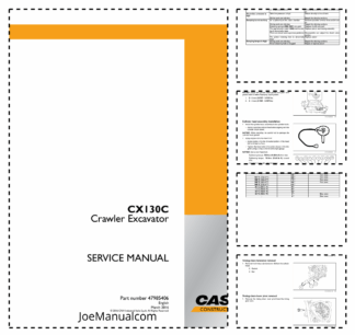 CASE CX130C LC Crawler Excavator Service Manual 47985406 LATAM Market