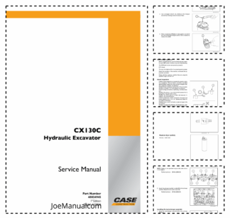 CASE CX130C Crawler Excavator Service Manual 48024945 Brazil Market