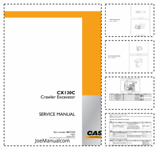 CASE CX130C STD Crawler Excavator Service Manual 48077559 Turkish Market