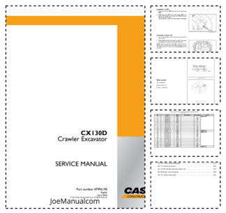 CASE CX130D LC Tier 4 Crawler Excavator Service Manual 47996190 EU Market