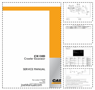 CASE CX130D LC Long Reach Tier 4 Crawler Excavator Service Manual 51436799 EU Market