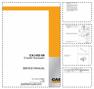 CASE CX145D SR LC Tier 4 Crawler Excavator Service Manual 51458637 EU Market