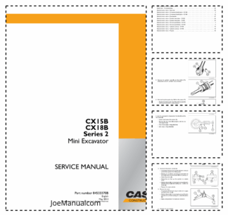 CASE CX15B CX18B Series 2 Mini Excavator Service Manual 84533370B