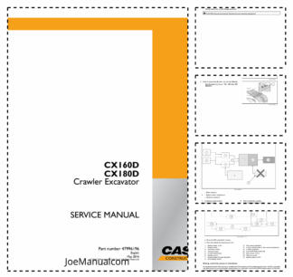 CASE CX160D CX180D LC Tier 4 Crawler Excavator Service Manual EU Market